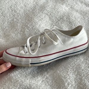 Converse Chuck Taylor All Star WHITE Canvas Low Top Sneakers WOMENS 9.5